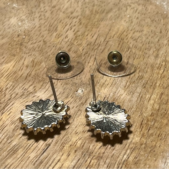 Yellow Tear Drop Rhinestone Post Earrings - Picture 9 of 11